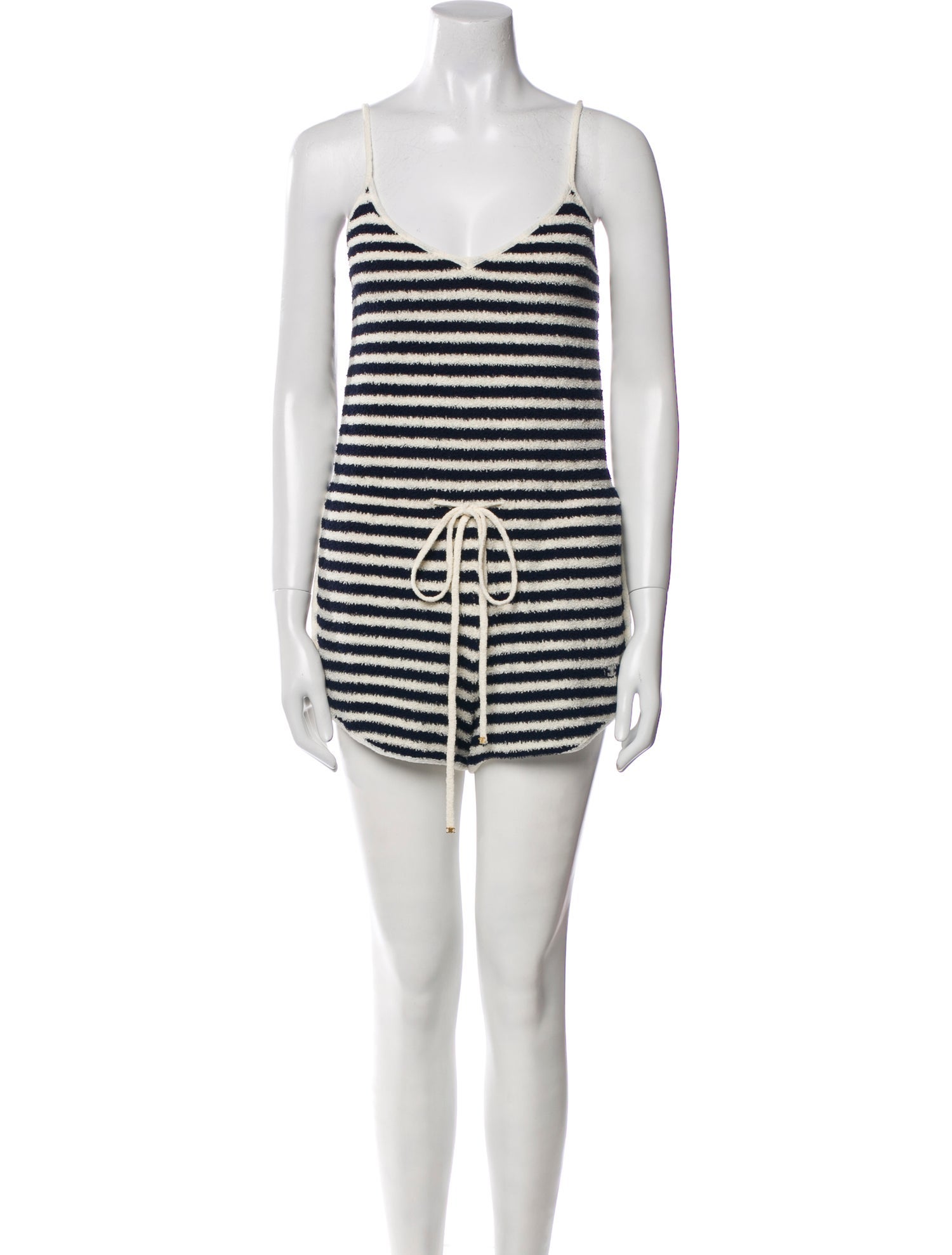Celine Striped V-Neck Romper